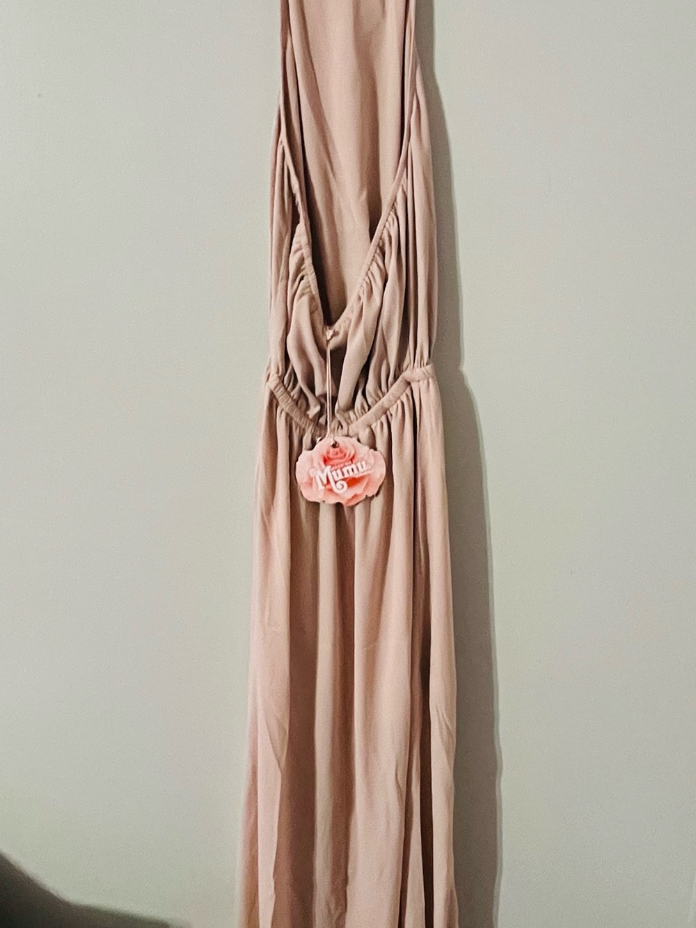 NWT Show Me Your Mumu Heather Halter Dress Show Ring Pink Blush Sz XXS - Picture 5 of 9